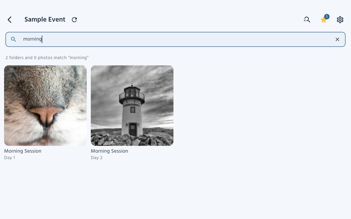Search results for morning across every folder